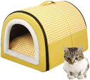 ペットハウス 猫 ハウス 犬 ハウス 犬小屋 半密閉型 ペットベッド 犬用ベッド 猫用ベッド 猫の洞窟 柔らかい ぐっすり眠る ペ(4)