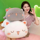 ピーチ猫 抱き枕 ねこちゃん ねこ ぬいぐるみ 抱きまくら かわいい 黒/白の猫 寝て枕を抱く ふわふわ 動物 クッション 寝具