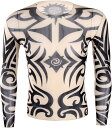(イーエフイー)EFE メンズtシャツ 長袖 タトゥーTシャツ 刺青シャツ トップス 入れ墨 ガッコいい ファッショナブル シース(4)