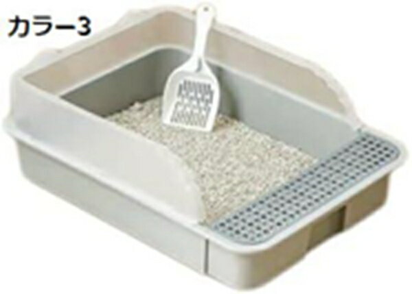 購入15％-30%OFF 猫 トイレ 本体 キャットトイレ カバーなし 猫用トイレ スコップ付き ネコのトイレ ネコトイレ 大型 猫砂 ホワイト 洗いやすい 大きめ グレー シンプルデザインで洗いやすい猫用トイレ