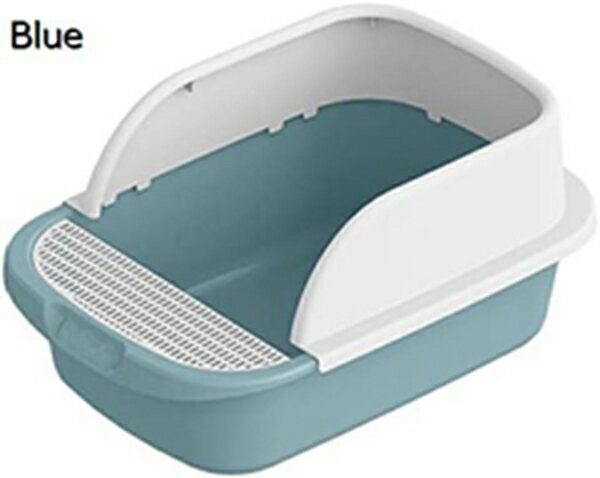 楽天M＆ONE2024猫用トイレ本体 猫のゴミ箱の箱が付いている猫のゴミ箱の鍋 きれいな上部の広いコーナーのゴミ箱をきれいにする 掃除しやす （Color : Blue Size : 30x45x10cm）