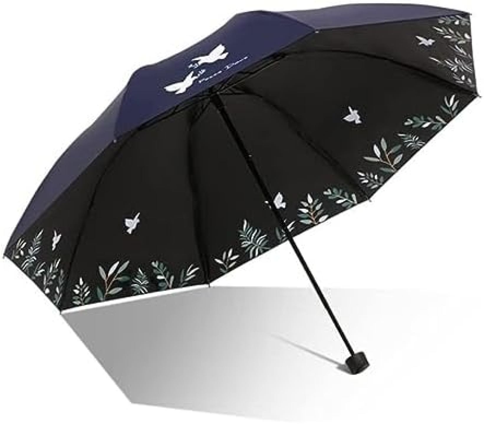 折りたたみ傘 屋外の白い鳩とオリーブの枝のパターン旅行傘雨の男性と女性のための強力な耐久性のある太陽と雨 晴雨兼用軽量
