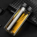 ガラス水筒 二重ガラス 500ml 380ml 320ml クリアボトル クリアボトル 耐熱 断? 透明 ウォーターボトル 茶漉し