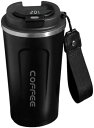 コーヒーカップ マグカップ ステンレス 蓋付き 温度表示 保温保冷 漏れない 510ml 真空断熱 携帯マグ タンブラー 水筒 コ
