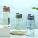 ボトル 水筒 1.5リットル 2.2リットル 大容量 直飲み BPAフリー 透明 プラスチックウォーターボトル 漏れ防止 おしゃれ