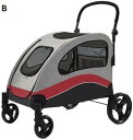 購入15%-30%OFF ペットカート ペット用ベビーカー 犬のベビーカー 猫のベビーカー 軽量ペットベビーカー 中大型犬多機能ペットカート、複数猫屋外便利カー...