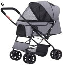 購入15%-30%OFF ペット用ベビーカー ペットベビーカー犬屋外ベビーカー双方向調節可能な折りたたみ式ベビーカー小型および中型犬用ベビーカー 犬 バギー