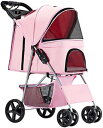購入15%-30%OFF ペットカート ベビーカー バギー 犬 猫 多頭 犬用ベビーカー 小型中型犬&猫用軽量ペットベビーカー 犬猫用ベビーカー折りたたみペット...