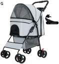 ペット用ベビーカー ペット用ベビーカー ペットカート ベビーカー バギー 犬 猫 多頭 犬用ベビーカー 折りたたみ式ペット用ベビーカー 簡単設置 折りたたみ便利...