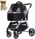 ペットカート ベビーカー バギー 犬 猫 多頭 折りたたみ 犬用ベビーカー 軽量ペットキャリーカート 対面式 軽量ペットキャリーカート 介護用 取り外し可能ペッ...