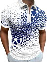 メンズデジタル3D印刷ポスターホリデービーチラペルジッパー半袖シャツTシャツ メンズぽろシャツ半袖 ポロシャツ メンズ 半袖 速乾