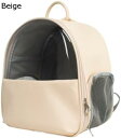ペットキャリーリュック 猫 キャリー バッグ ペット リュック ペットバッグ Pu レザー猫バッグシンプルなポータブルペットキャリアバッグ屋外猫犬旅行ペットバッ...