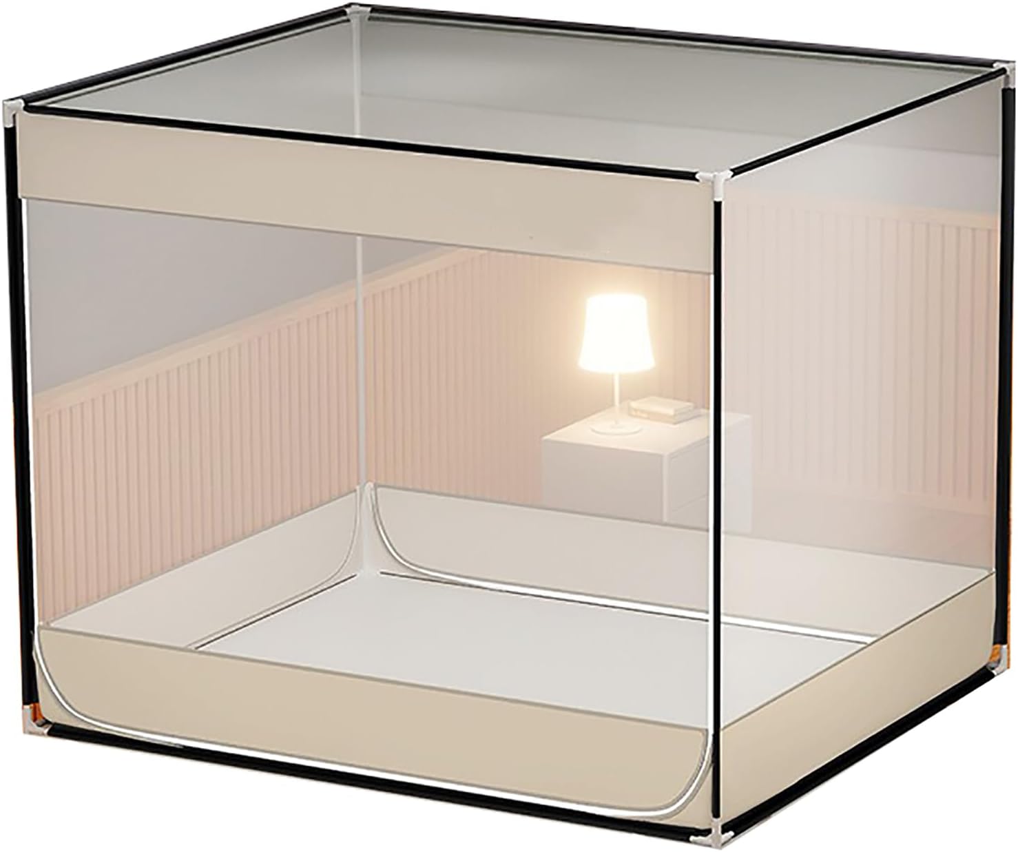 蚊帳 ワンタッチ テント式 底付き 虫除けネット 軽量 1人 2人 虫除け蚊帳 四角タイプ 蚊帳 夏夜の安眠に アウトドアにも 強い通気性、 ベッドカーテン 簡易設置 携帯便利 機械洗濯対応 お手入れ