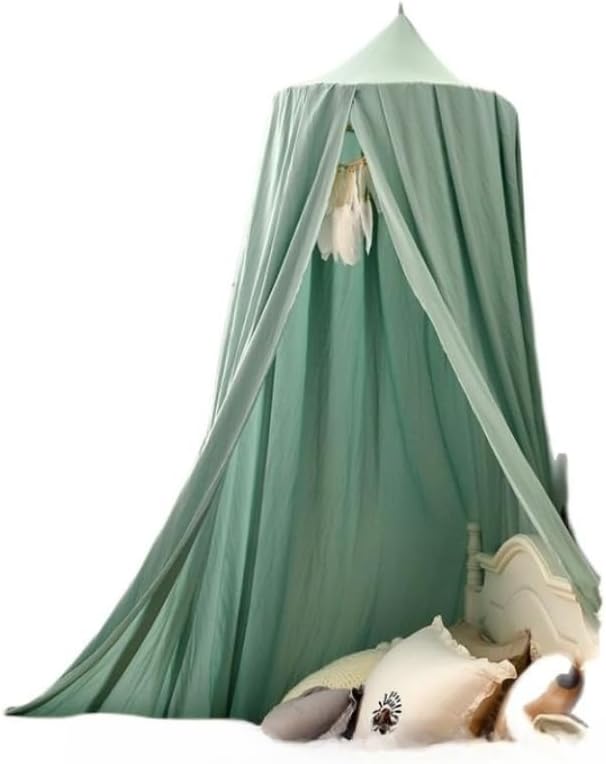 蚊帳 モスキートネット天蓋カーテン 円形 ベッド キャノピー天蓋 スリーピングカーテン 吊り下げタイプ かわいい キッズベッド用 ベッドテント 遮光 防風 通気性 防虫 防蚊 洗濯可能 部屋飾り家具装