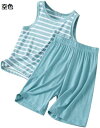 購入15%-30%OFF キッズ 男の子 パジャマ 子供服 セットアップ 女の子 丸襟 袖なしトップス ショートパンツ 上下セット ルームウェア 可愛い ストラ...