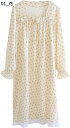 購入15%-30%OFF ルームワンピース 女性用 綿100 長袖 肌に優しい 大人可愛い お風呂上り 和風 部屋着 寝間着 吸汗通気 温泉着 旅館 ホテル プ...
