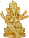 購入15%-30%OFF ガネーシャ 置物 風水 インドの神様 象 オブジェ ガネーシャ像 開運 金運アップ 商売繁盛 厄除け グッズ風水グッズ 玄関 オブジェインテリア (蓮花 にに座ってガネーシャ(大きい))