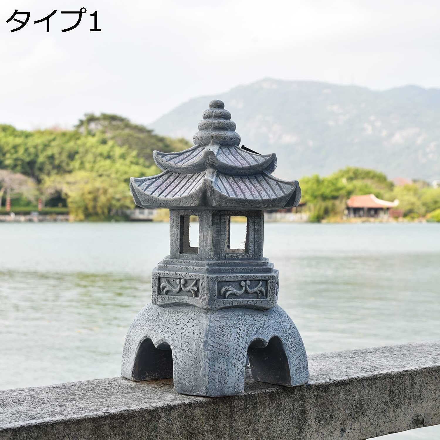 和風 庭園のランタン ソーラー 節電 ガーデンランプ 光 自動点灯 ゼントルーム飾り 四角 F 和式
