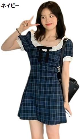 購入15%-30%OFF チェック柄 かわいい ワンピース レディース ネイビー 夏 半袖 リボン付き 薄い 地雷系 量産服 原宿系 韓国系 サブカル系 快適 通気 おしゃれ 可愛 着痩せ 購入15%-30%OFF チェック柄 かわいい ワンピース レディース ネイビー 夏 半袖 リボン付き 薄い 地雷系 量産服 原宿系 韓国系 サブカル系 快適 通気 おしゃれ 可愛 着痩せ