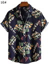 購入15%-30%OFF メンズ ハワイアンシャツ 半袖 アロハ ビーチシャツ フローラル サマー カジュアル ボタンダウンシャツ レギュラーフィット 大きいサイズ(4)