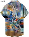 購入15%-30%OFF アロハシャツ メンズ 半袖シャツ 通気性 速乾 鳥柄 花柄 半袖 超軽量 夏 ハワイシャツ ゆったり 大きいサイズ S-4XL プレゼ...
