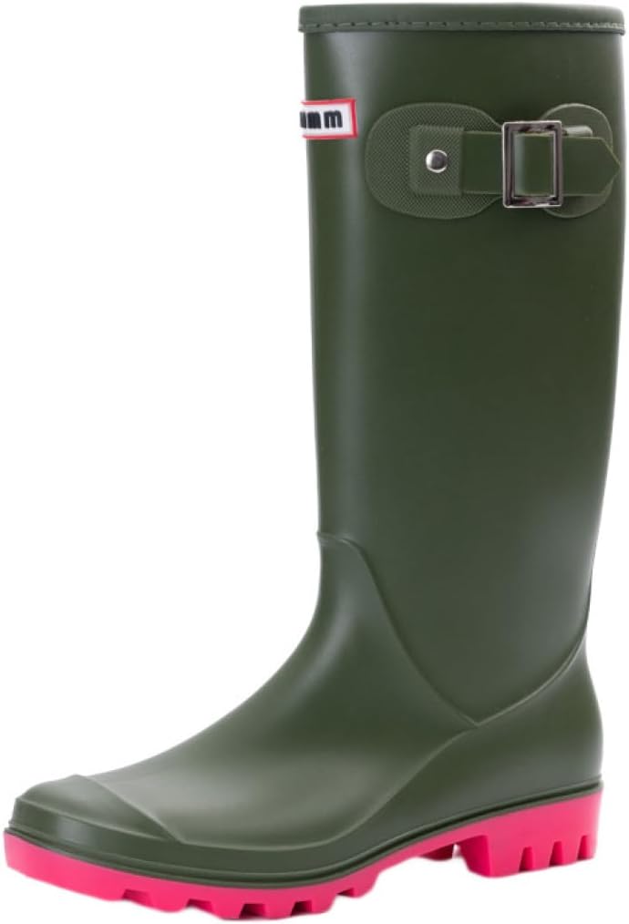 レインブーツ レディース ミドル丈 ブーツ 完全防水 レインシューズ 長靴 オシャレ ショートレインブーツ 雨靴 黒 靴 梅雨 歩きやすい スリップオン 雪対策 軽量 滑りにくい レディースブーツ ア