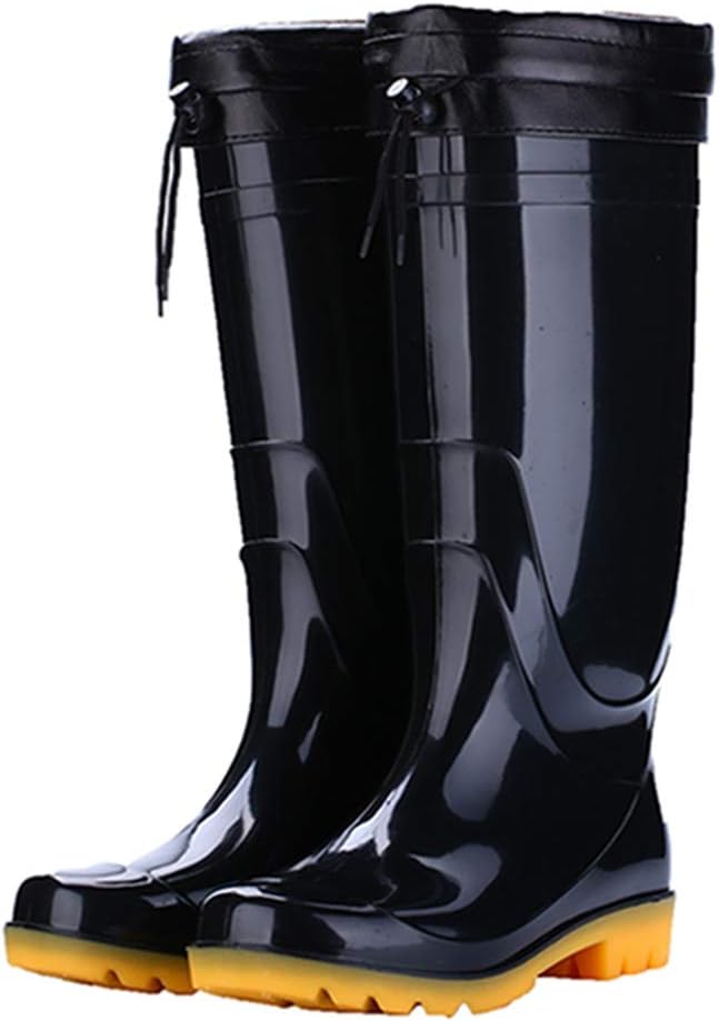 レインブーツ メンズ 天然ゴム レインシューズ 防滑 園芸 お釣り 洗車シューズ 防滑 完全防水 梅雨対応 シンプル カジュアル 黄色 ブラック 通勤 通学 豪雨対策 晴雨兼用 オシャレ 梅雨対策 作