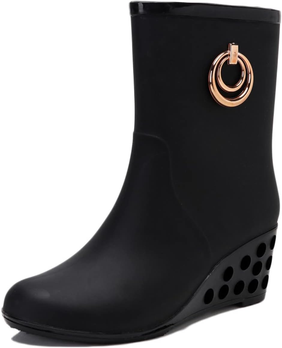 レインブーツ レインシューズ レディース 防水 防滑 長靴 ロングブーツ アンクルブーツ ガーデニング レインシューズ 防水加工 普段履き 軽い 可愛い ジッパー 幅広 大きい 滑り止め あまぐつ 雨