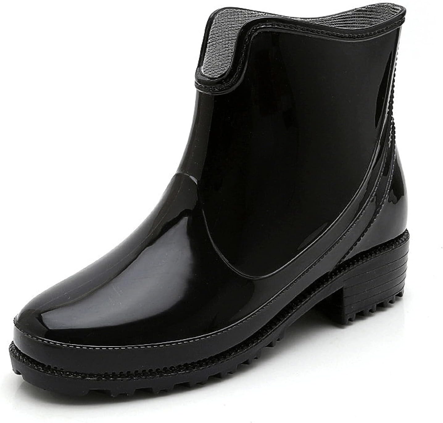 ラバーブーツ 婦人用 レディース ローヒール ショートブーツ 美脚 高級 滑り止め 防水加工 抗菌 軽い 無地 春夏秋冬 ファッション 赤 黒 青 レインシューズ レインブーツ 屈曲性 歩きやすい 旅