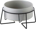 猫 犬 フードボウル 食器 スタンド付きボウル 餌入れ ペット食器 セラミック 頸椎保護 斜め ご飯皿 食器台 陶器 えさ皿 鉄フレーム付き ペットボウル フード用 大容量 犬猫兼用 犬ボウル ペット