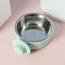 ペット吊り下げボウル ペットボウル ラック ペット食器 フィーダー 給水ボウル 固定 転倒防止 固定吊り下げ 犬ボウル 猫 犬 ウサギ 小動物 食器 (緑 M)