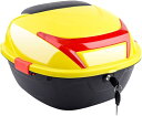 バイク リアボックス 40L トップケース バイクボックス バイク用ボックス 着脱可能式 大容量 原付 スクーター フルフェイス収納可能 ヘルメット入れ イエロー