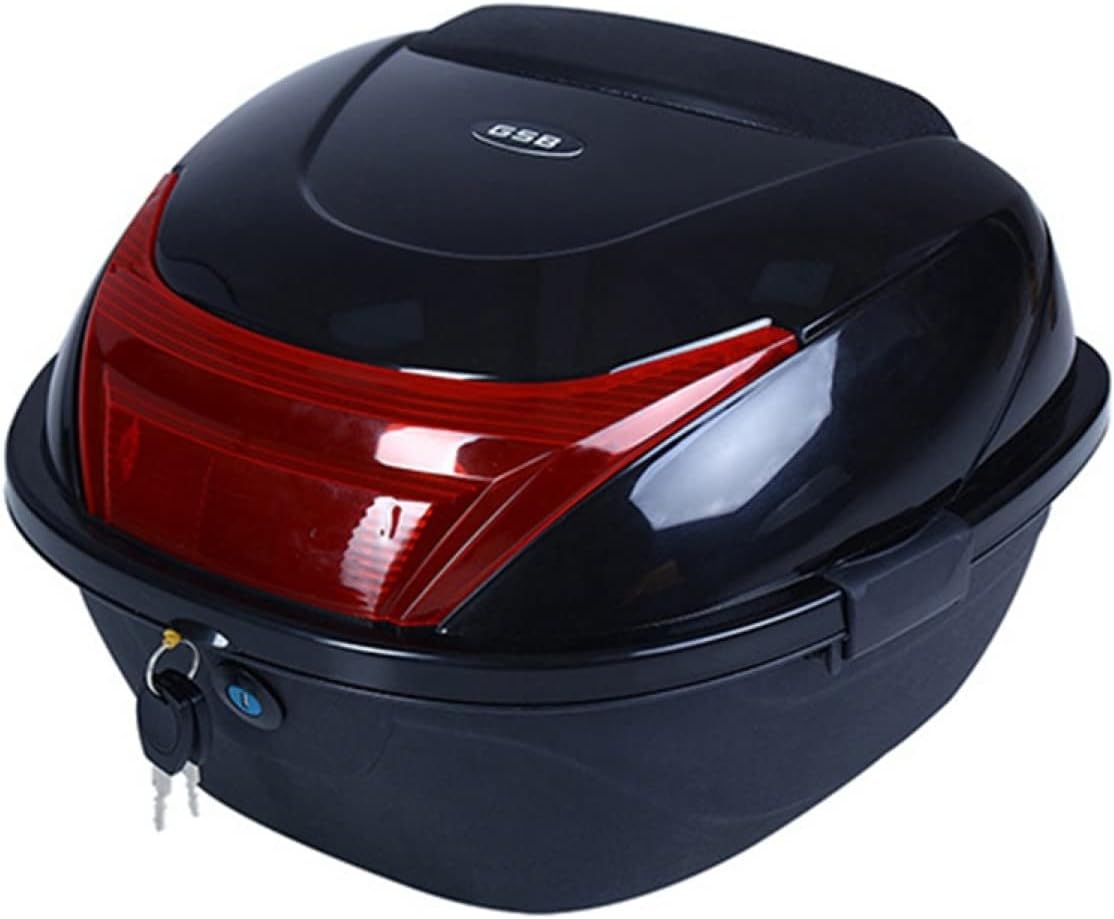 バイク リアボックス 30L トップケース バイクボックス バイク用ボックス 着脱可能式 大容量 原付 スクーター フルフェイス収納可能 ヘルメット入れ021ホワイト