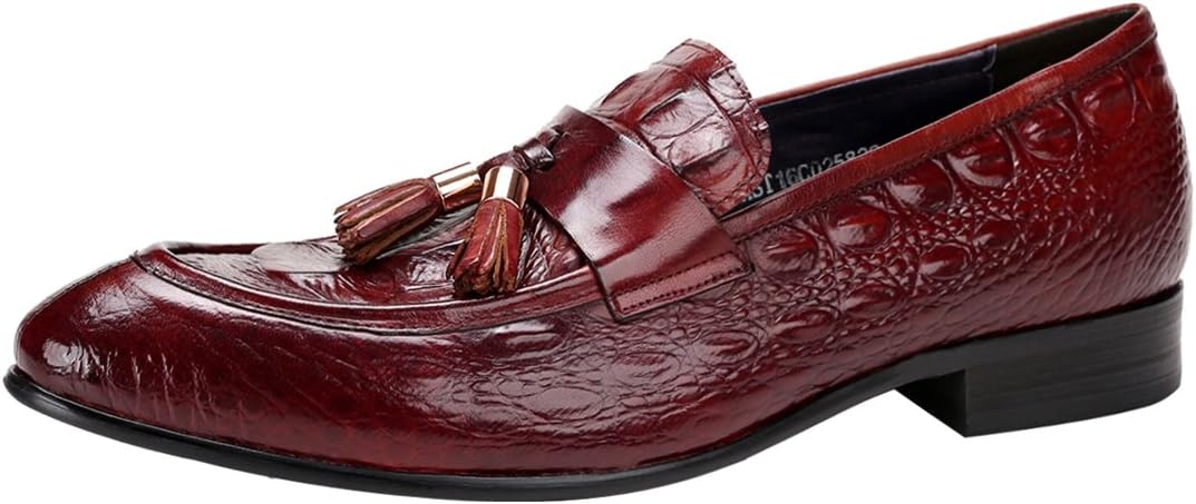 ビジネスシューズ タッセル ローファー メンズ 本革 モカシン スリッポン 型押し 革靴 Uチップ カジュアル ファッション