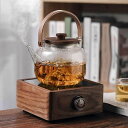 耐熱ガラス急須 ティーポット ティーセット 茶こし付き ウォーマー付き キャンドルウォーマー 直火対応 透明 ガラスグラス 癒し 耐熱 保温 紅茶ポット ガラスやかん おしゃれ 茶器セット フルーツテ