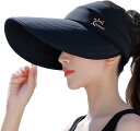 日除け帽子 レディース 春夏 uvカット 超ロングバイザー 帽子 サンバイザー つばひろハット 通気遮光 おしゃれ キャップ サイズ調節可能 女性 夏用帽子 紫...