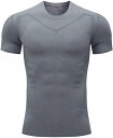 メンズコンプレッションシャツメンズショートスリーブベースレイヤーアスレチックアンダーシャツギアワークアウトTシャツ T シャツ メンズ