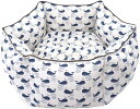 犬ベッド 40*40*20 中型犬 ホワイト ボーダー加工 弾力 健康睡眠 形が崩れにくい 角型 お手入れ簡単 防水耐久室内用 リビング ベッドルーム 動物用品...