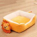 猫のベッド ふわふわ ペット用寝袋 柔らかい 寝床 マット型 ライオン 冬用 室内用 キャットハウス 暖かい ペットハウス 猫ベッド 洗える おしゃれ 滑り止め...