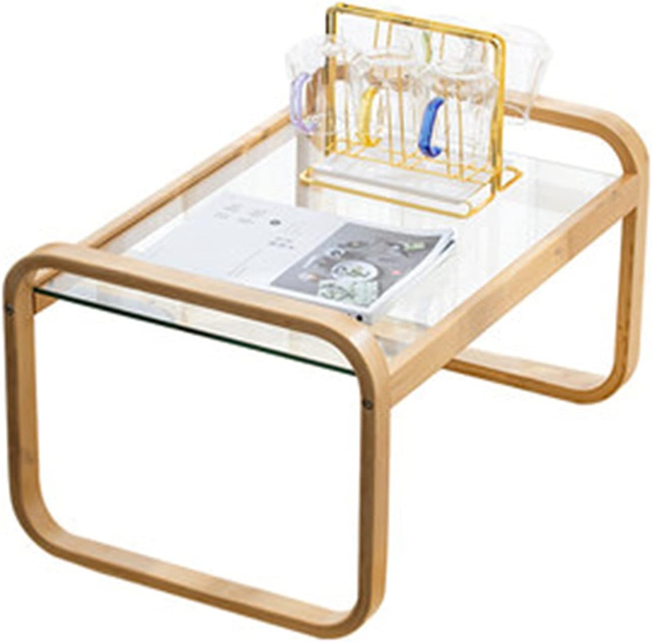 座卓 ベイウウ窓小さなテーブルベッドルーム地上茶テーブル畳のコーヒーテーブルホームローテーブルソリッドウッド透明ベ??ッドテーブル 畳のテーブル (色 : Natural Size : 60x33x