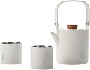 茶器セット ティーセット 3個セット 満水容量800ml 大容量 茶漉し 急須セット ハンドル付き 蓋つき 湯呑み 304ステンレススチール 陶瓷 持ち運び便利...