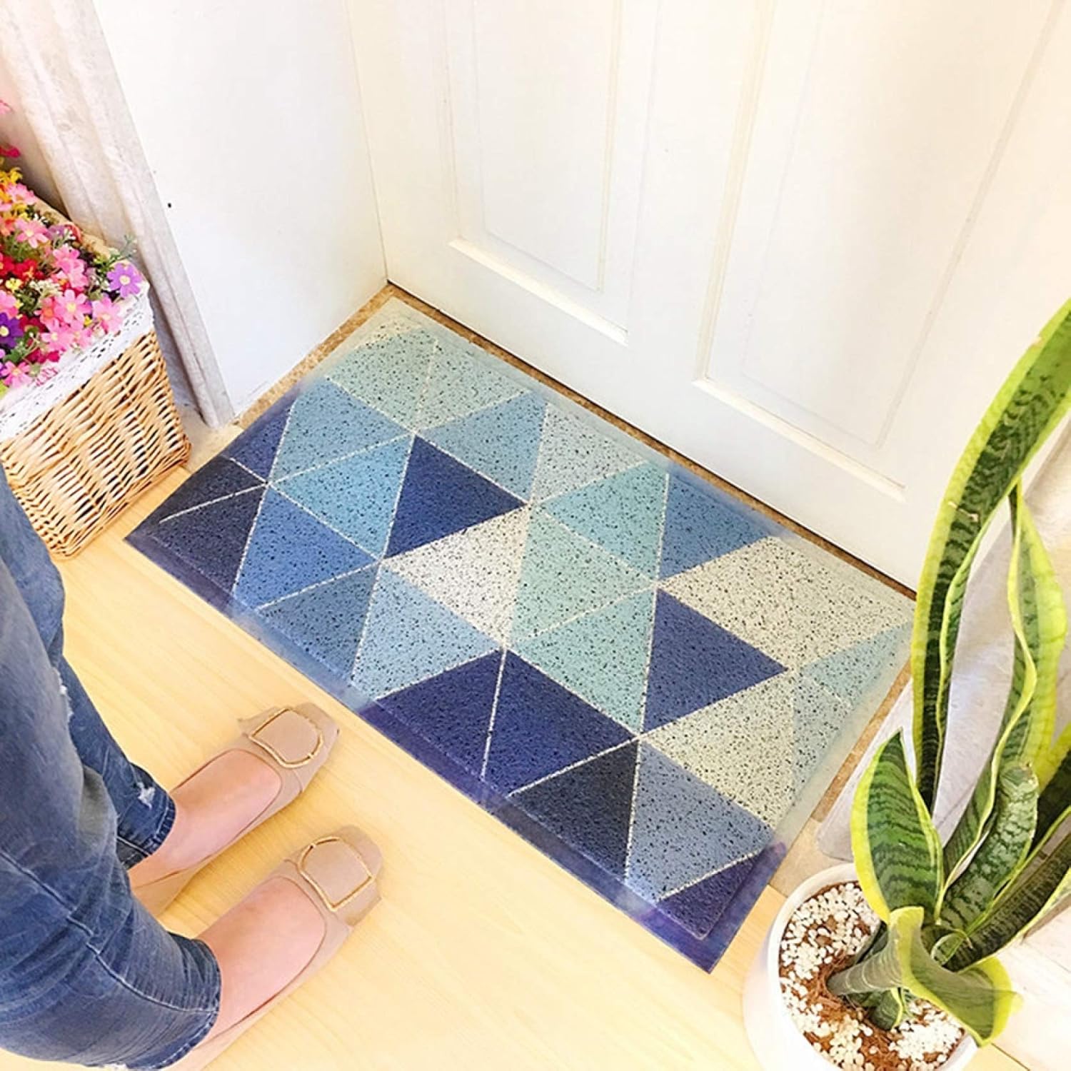 玄関マット 泥落としマット カラー 吸水マット 屋外 屋内 滑り止め加工 幾何学 洗える ドアマット キッチンマット 防カビ 雨 雪 足ふきマット フロアマット業務用 家庭用 オフィス用品 玄関 洗面