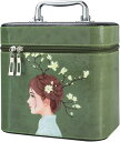 メイクボックス 21.5×15×20cm コスメボックス 大容量 鏡付き プロ おしゃれ 化粧品収納ボックス 取っ手付 化粧ボックス 多機能 かわいい 小物 出...