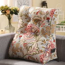 三角枕 三角クッション テレビ枕 45*55*30cm 腰掛クッション 背もたれ 08 筒型枕付き 側面ポケット付き 枕 まくら クッション 三角枕 ロング ロングクッション ヘッドボード ピロー 腰(3)