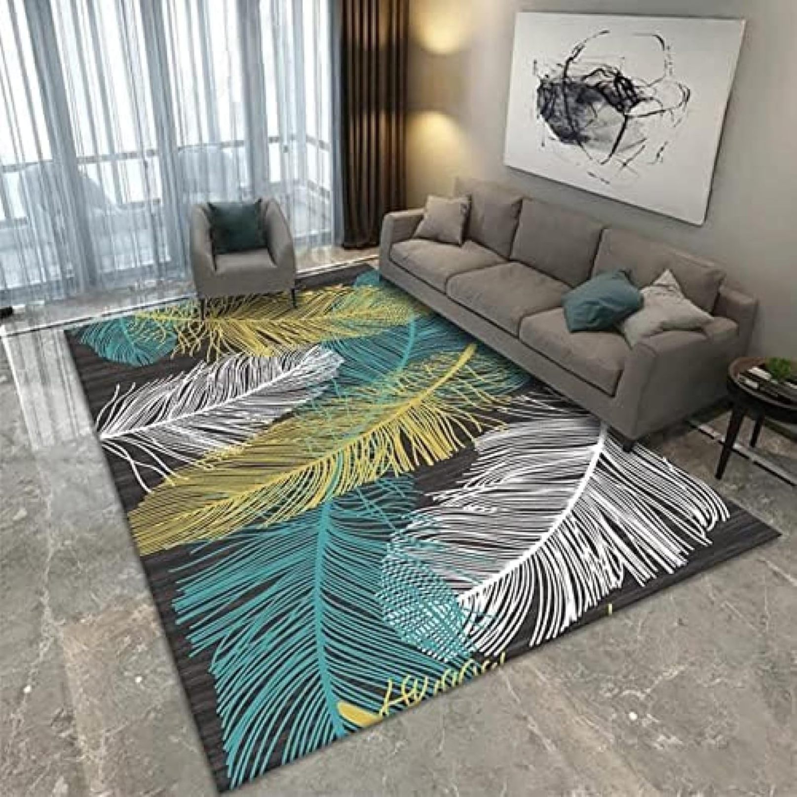 ラグ カーペット デスク 幾何学模様カーペット 洗える 長方形 学習机 デスク下 チェアマット ルームマット 女の子 男の子 シンプルだから大人も子供も使える敷物 新生活 滑り止め防臭 リビング 北欧