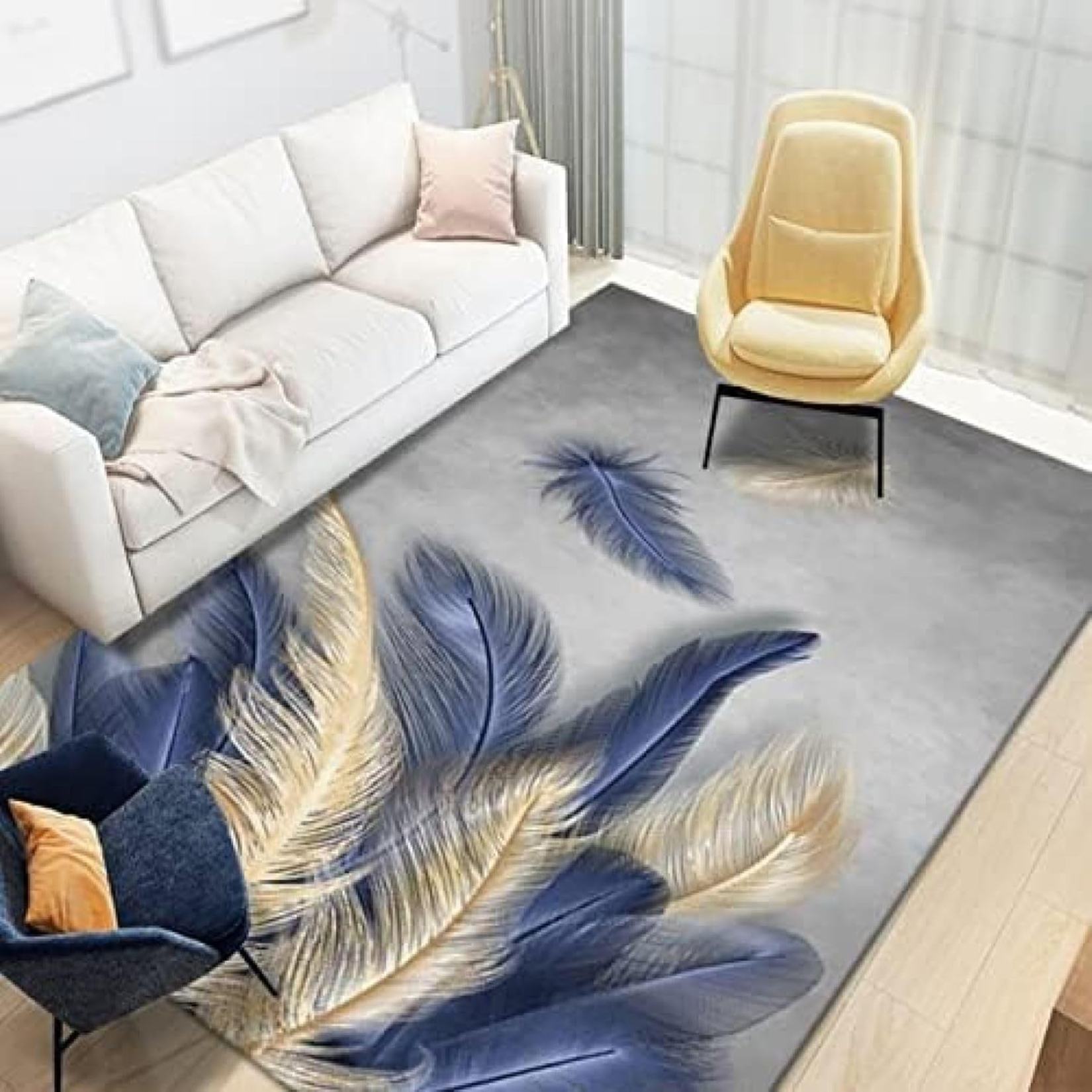 ラグ カーペット デスク 幾何学模様カーペット 洗える 長方形 学習机 デスク下 チェアマット ルームマット 女の子 男の子 シンプルだから大人も子供も使える敷物 新生活 滑り止め防臭 リビング 洗え