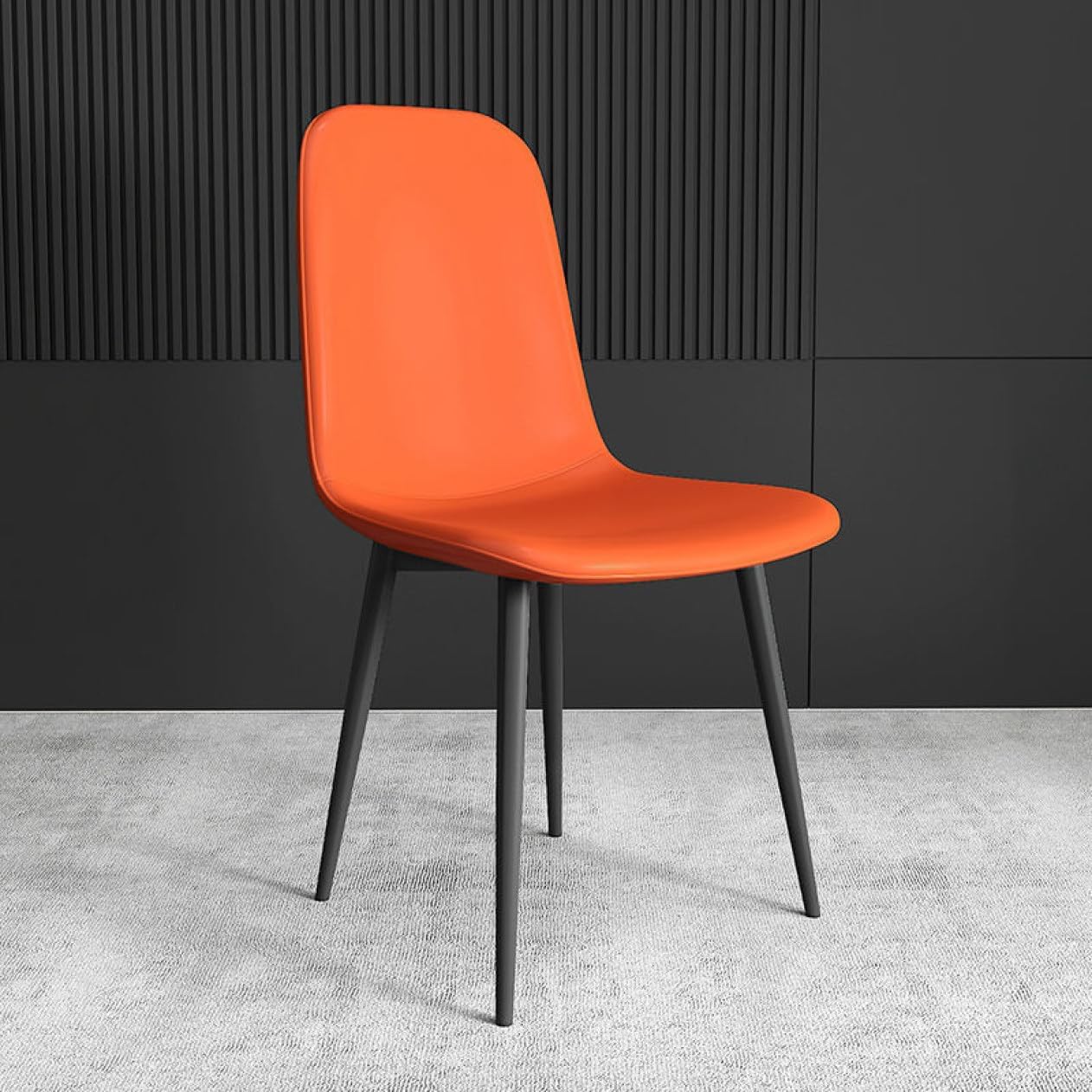 ダイニングチェア 座面高47cm 椅子 イス チェアー 一人 食堂 カフェ 灰色 黒 おしゃれ 北欧 レトロ ヴィンテージ感 チェア 39*45*87 ダイニング PUレザー グレー ブラウン ブラッ