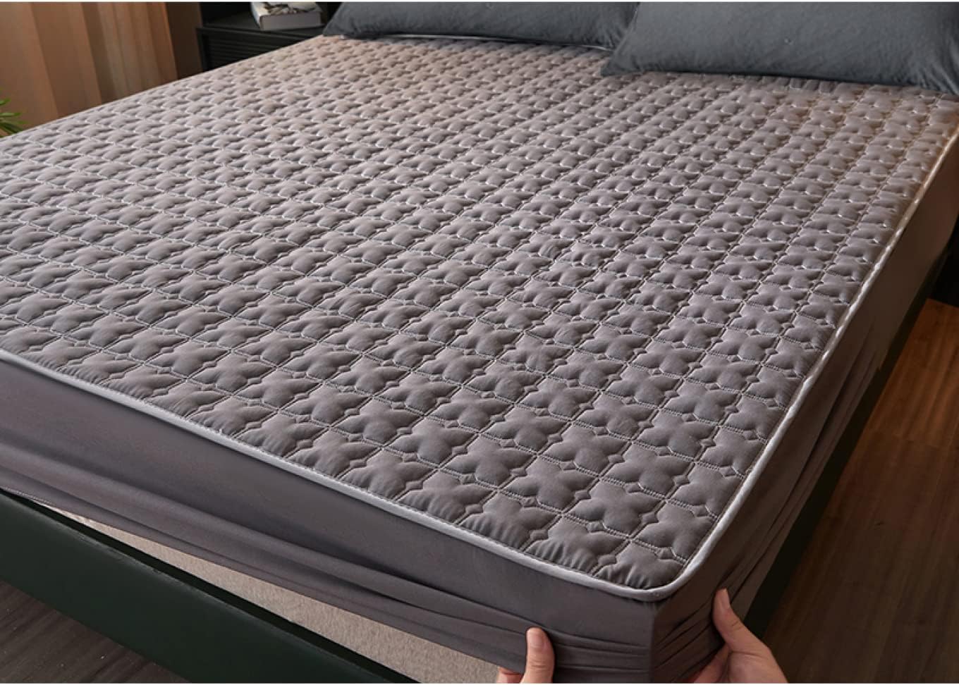 マットレスパッド 取り換え簡単 180*200cm ボックスシーツ 一体型 パッド セミダブル カラー1 マットレスカバー 敷きパッド シーツカバー 全周ゴムバンド付 シングル ベッドシーツ 敷き布団