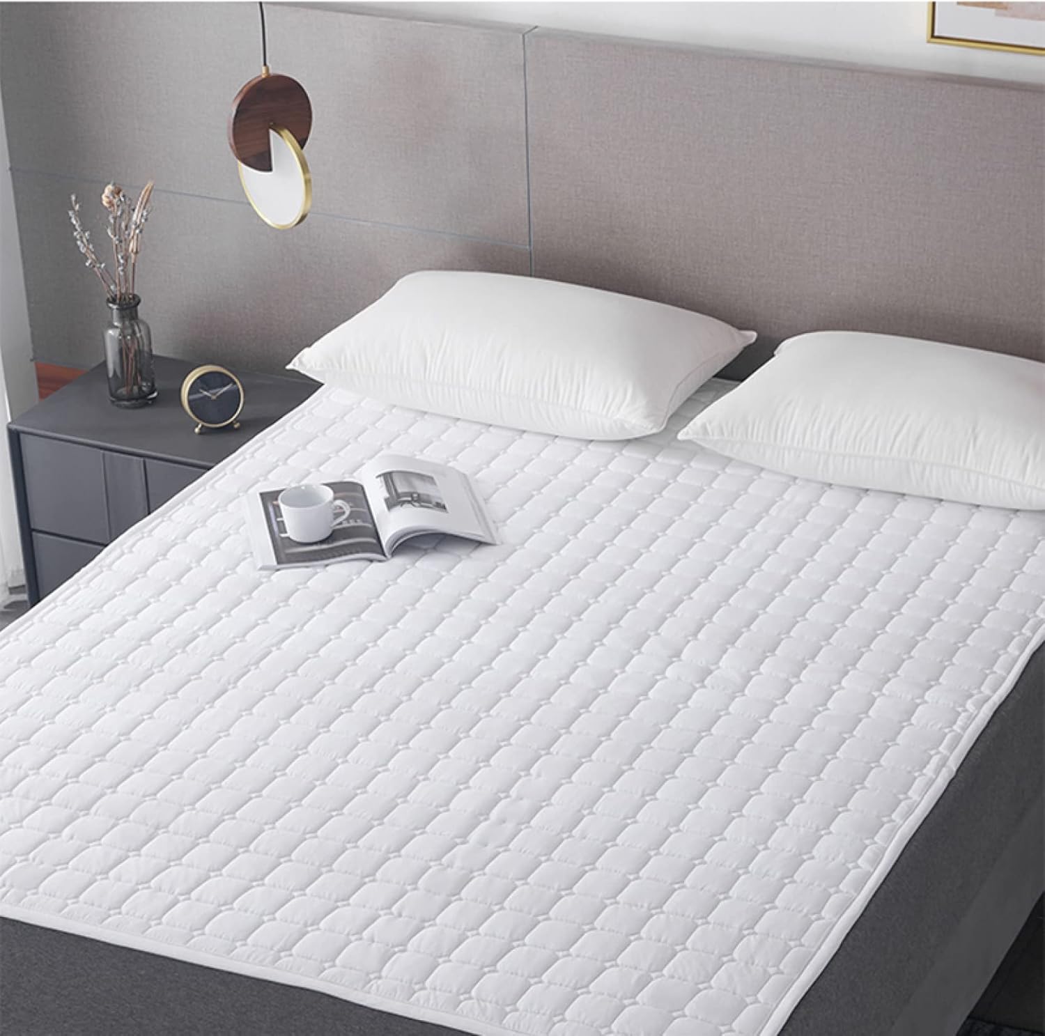 敷きパッド 接触冷感 夏用超冷感 抗菌 防臭 セミダブル 四隅ゴム付き 丸洗いOK 200*200 グレー シングル・100x205cm グレー 通気性 クール敷きパッド ホワイト おしゃれ 接触冷感