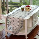 和風 テーブルランナー ロング グレー 長い テーブルセンター シンプル おしゃれ 花模様 レース テーブルクロス テーブル用 40*200cm 敷物 食卓飾り インテリア お手入れ簡単 メッシュ テ